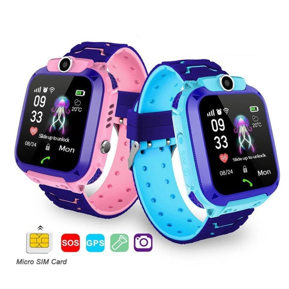 Smartwatch voor kinderen met touchscreen display, GPS-tracking en verstelbare gesp sluiting