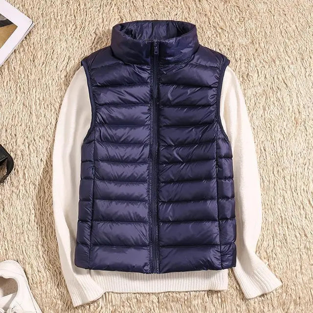 Mouwloze bodywarmer dames met compacte constructie en ritssluiting ideaal voor dagelijks draagcomfort en veelzijdigheid