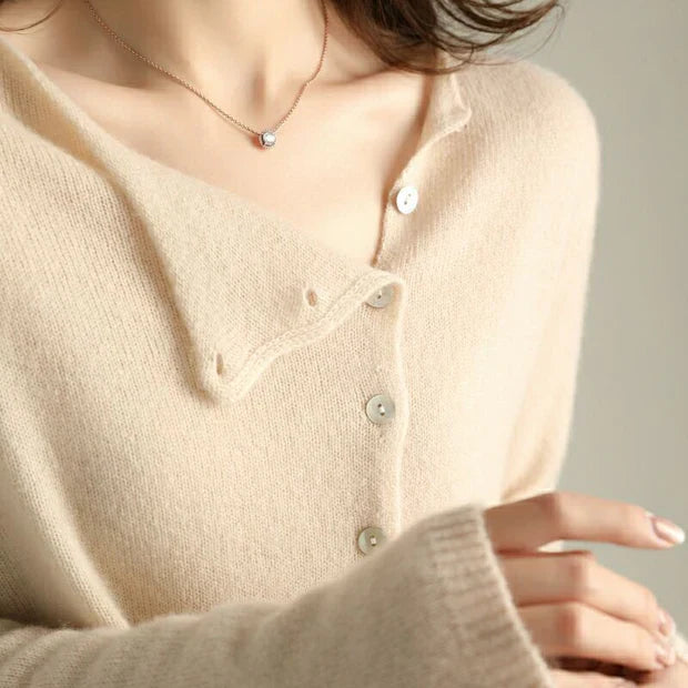 Klassieke gebreide cardigan voor dames met knoopsluiting en relaxed pasvorm voor dagelijks gebruik