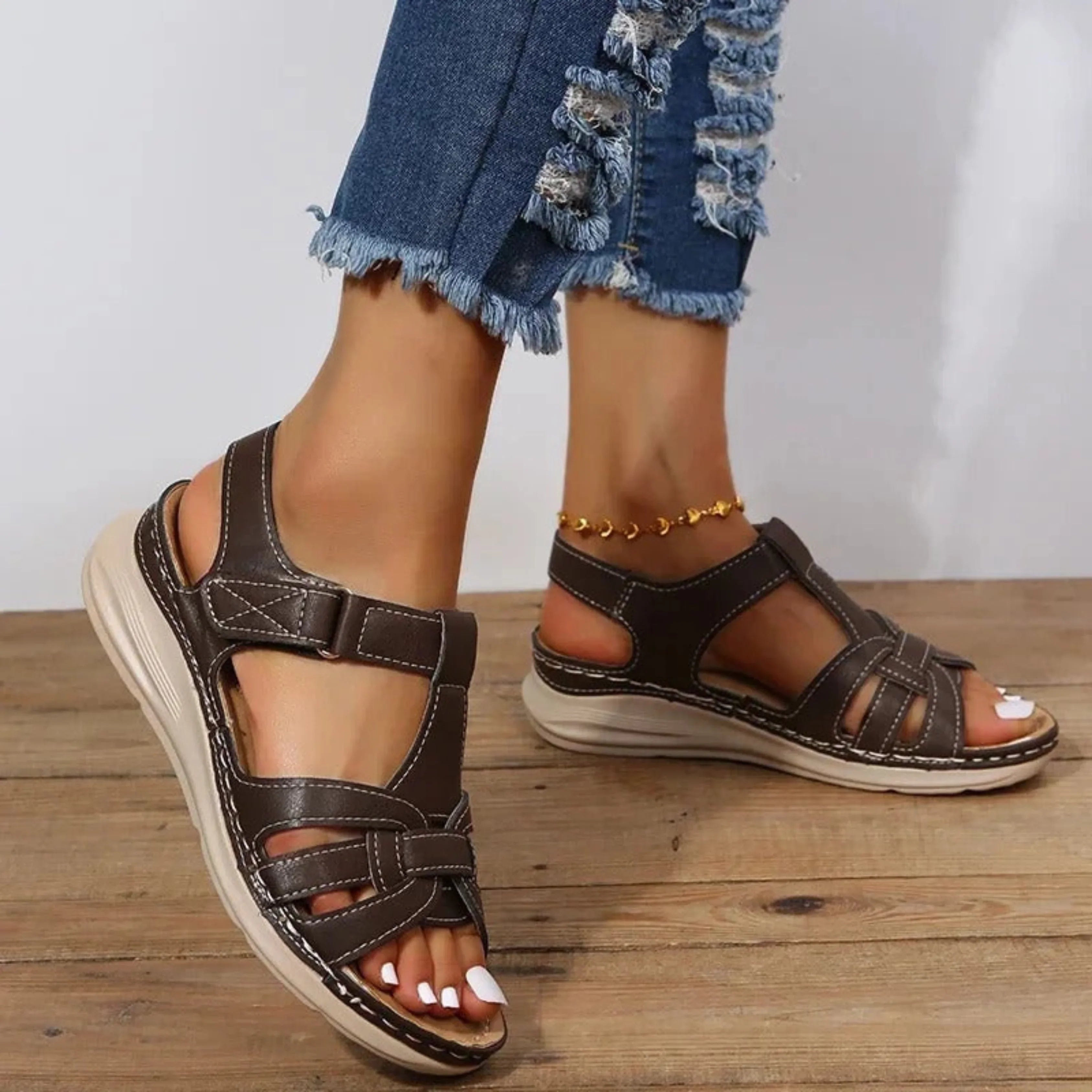 Lotte | Dames Sandalen Met Klittenband