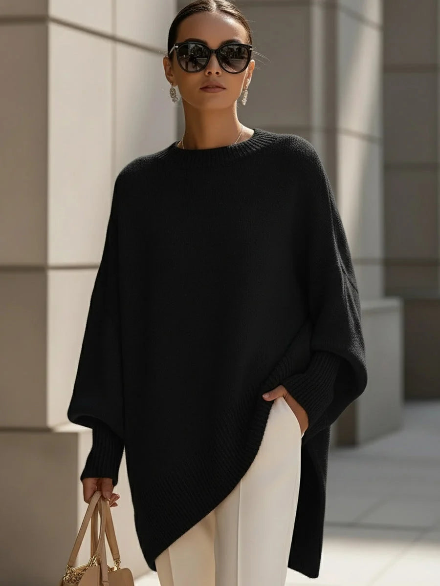 Dames Elegante Casual-Pullover in natuurlijk licht met zachte gebreide textuur