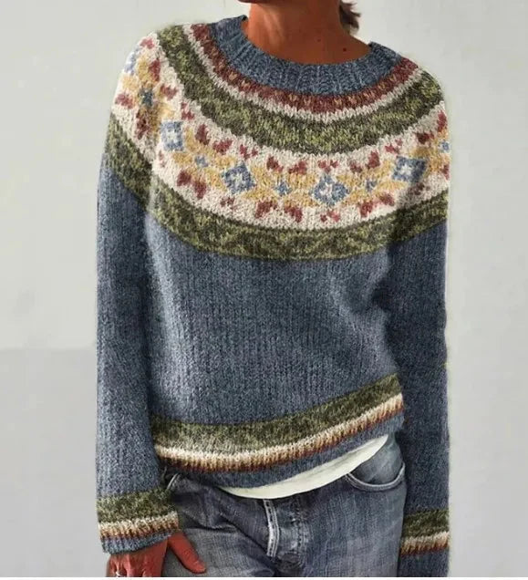 Casual damestrui met Fair Isle motief en zachte gebreide structuur voor dagelijks gebruik