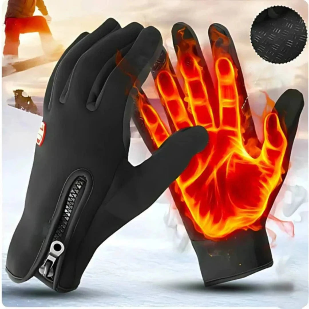 Dames verwarmde handschoenen waterdicht met touchscreen functie en antislip grip voor winterse omstandigheden