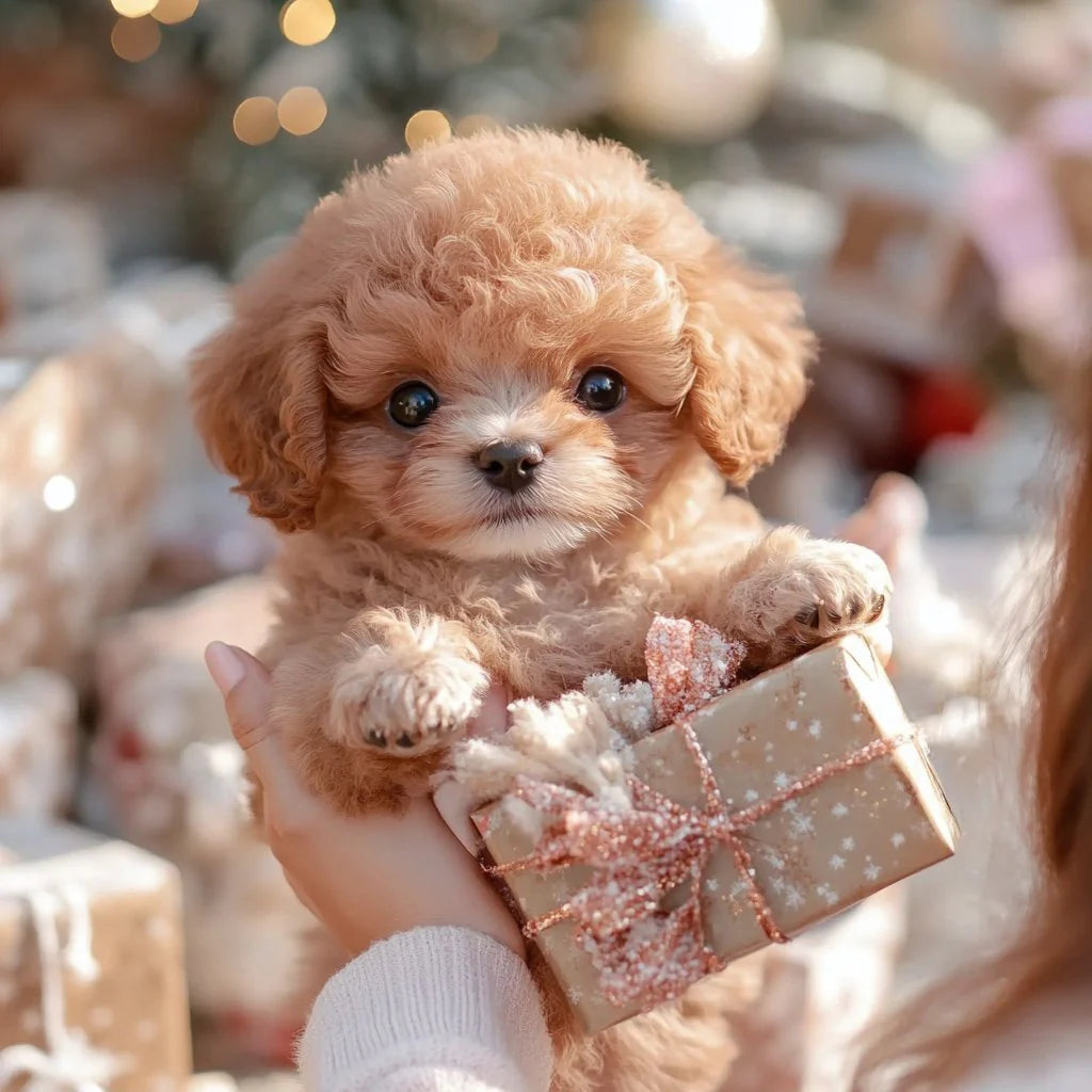 Pluchen puppy met realistische vacht en reactieve bewegingen die reageren op aanraking