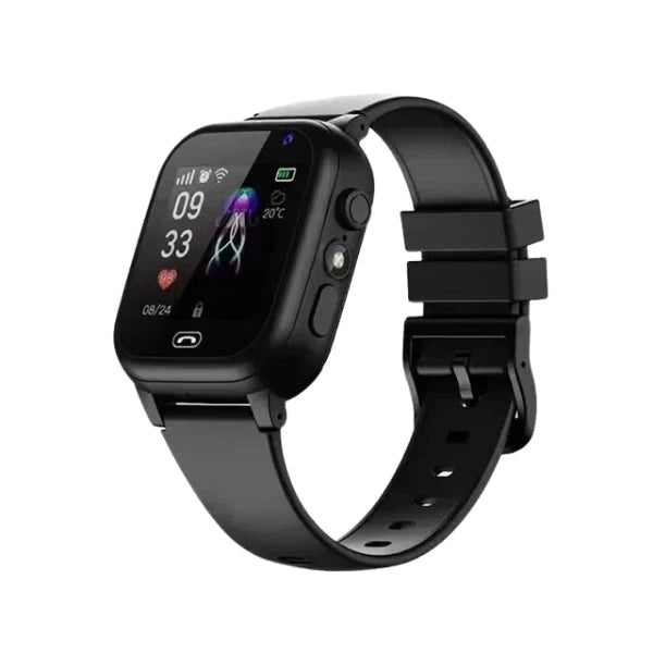 Smartwatch met verstelbare siliconen band en compact spatwaterdicht ontwerp voor actief gebruik
