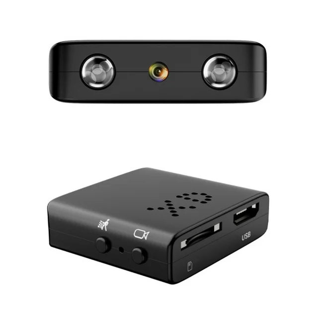 Mini beveiligingscamera met USB-oplaadkabel en eenvoudige WiFi-installatie zonder draden