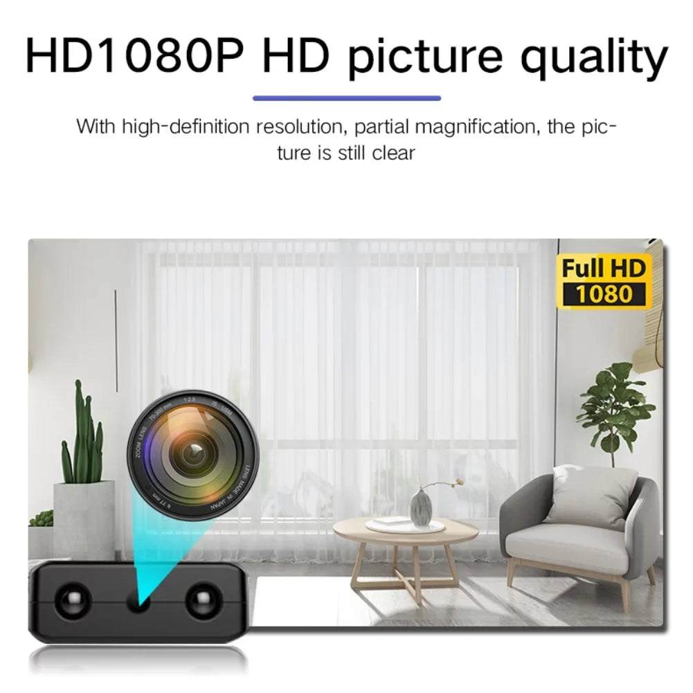 Draadloze WiFi camera met 1080P HD-opname en bewegingsdetectie voor binnen
